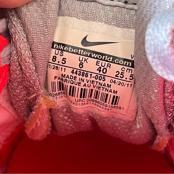 Nike Air Relentless Running Shoes Gray Silver Pink Women's Size 8.5 - Picture 4 of 5